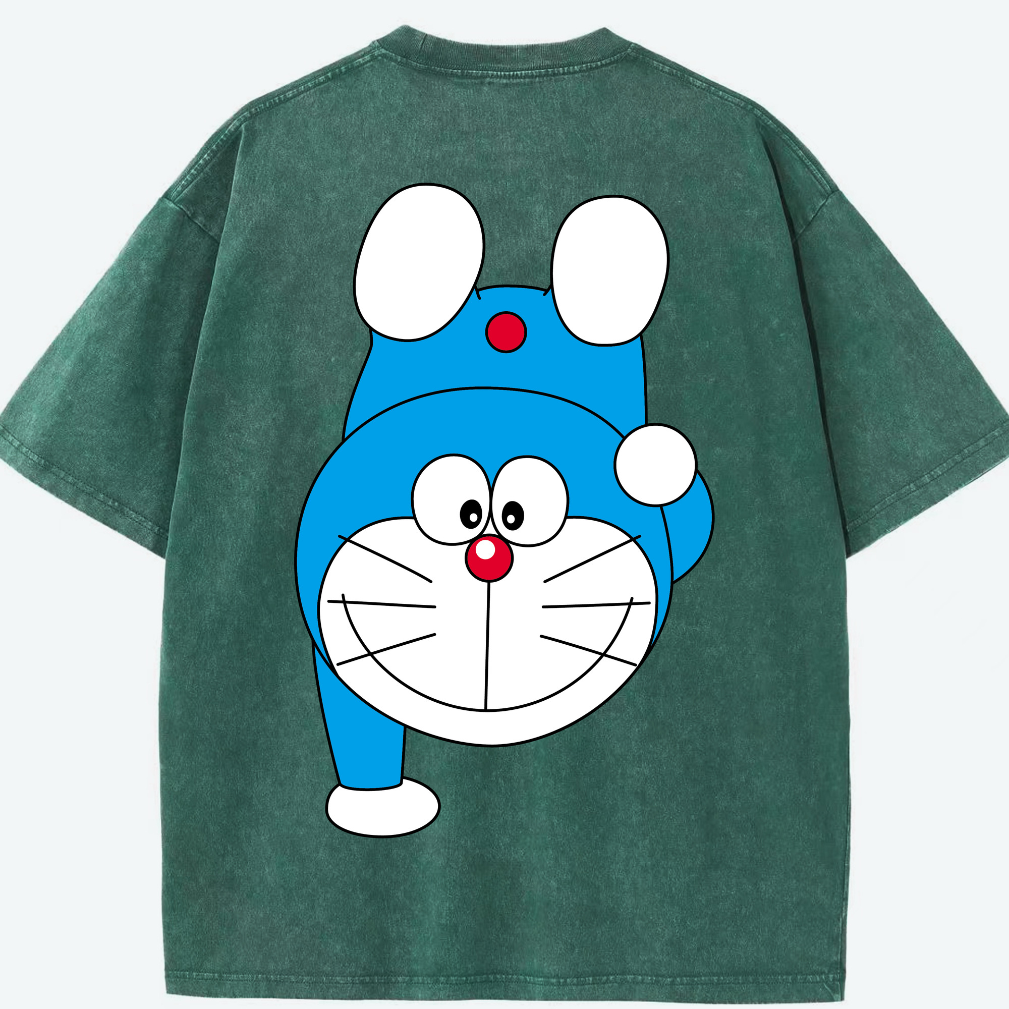 （画像用） ドラえもん Doraemon 綿100% ヴィンテージ風 半袖Tシャツ（背面プリント）